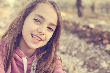 Fototapeta premium Portrait of teenage girl outdoor