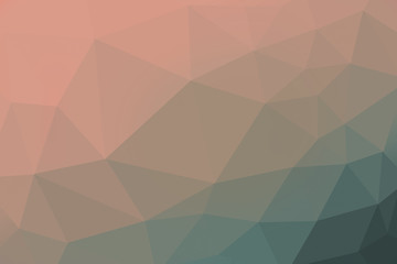 orange and green coloured gradient triangle background, abstract polygon pattern - illustration