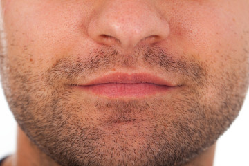 Obraz premium Makro włosia i usta