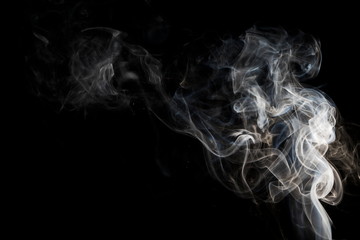 Smoke on black background