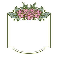 Vector illustration beauty banner floral frame hand drawn