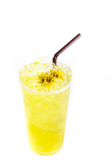 Chrysanthemum  ice tea Close up