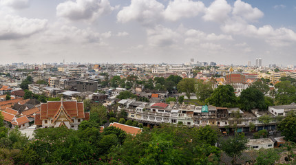 Fototapeta na wymiar Panorama von Bangkok (Ausblick vom Golden Mount)