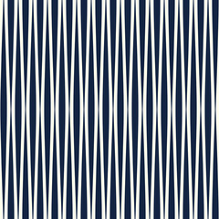 Vertical wavy lines seamless pattern. Monochrome vector background.