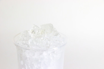 Ice Close up White Background