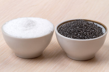 Stone food white and black salt
