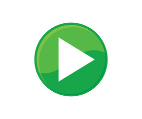 Play video or play media flat icon for apps and websites