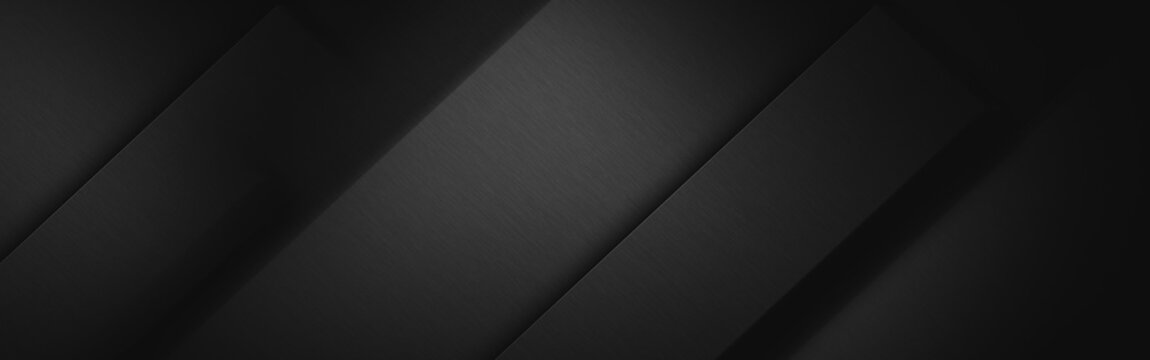 Dark gray background, brushed metal texture