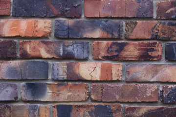 background texture of red burnt brick wall,masonry house