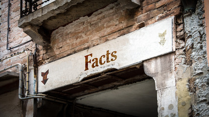 Obraz premium Sign 383 - Facts