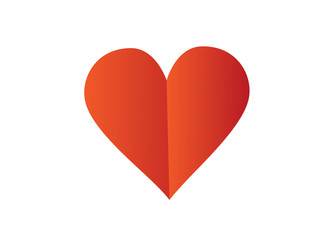 Heart papir icon. Vector