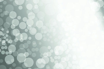 white and grey Bokeh lights gradient background template. 