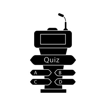 Quiz Game Buzzer Glyph Icon