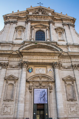 Fototapeta na wymiar The Church of St. Ignatius of Loyola at Campus Martius in Rome