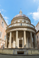 Fototapeta na wymiar Tempietto built by Donato Bramante in Rome, Italy