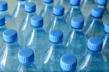 Many bottles of clean water