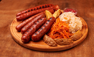 sausages on plate