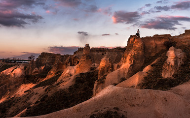 Fototapeta premium Sunset in the Red valley of Cappadocia