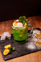 cup of tea with lemon and mint