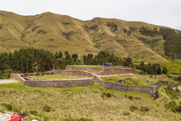 cusco, peru - January 20, 2019 ruins of the Puca Pucara fortress