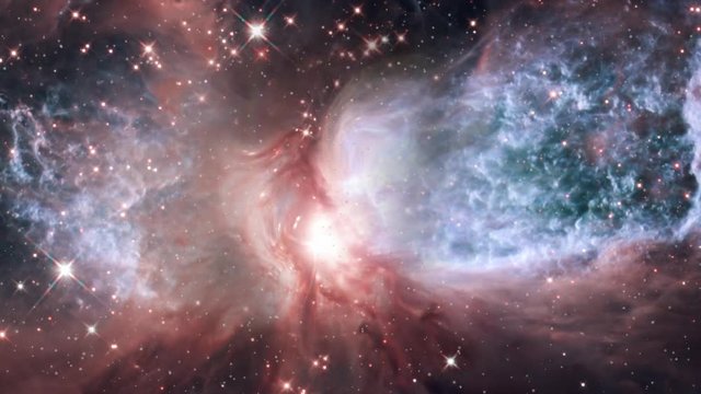 Travel to star forming region S106 cygnus constellation turbulence in cosmic clouds. Contains public domain image by Nasa