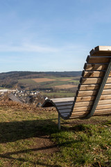 bench on a hill