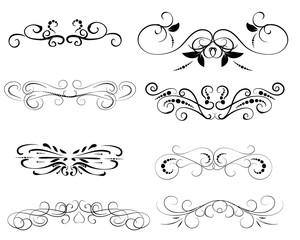 Set of decorative florish dividers, borders