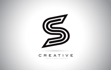 S Letter Monogram Logo Design. Modern S Icon With Creative Beautiful Black Monogram Design.
