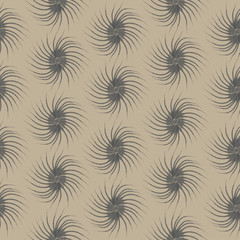 abstract flowers of gray color on a light brown background