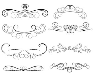 Set of decorative florish dividers, borders