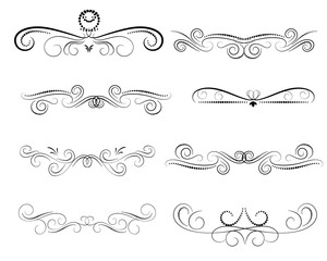 Obraz premium Set of decorative florish dividers, borders
