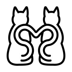 Cute Cartoon Kawaii Cats on White Background. - 251997654