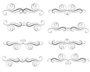Obraz premium Set of decorative florish dividers, borders