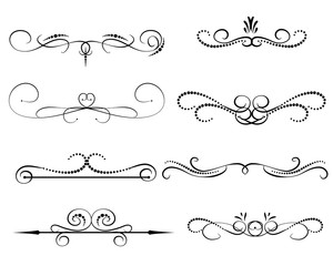 Set of decorative florish dividers, borders