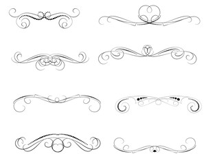 Set of decorative florish dividers, borders