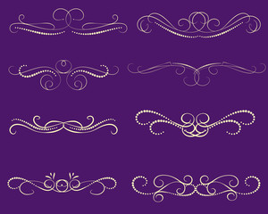 Set of decorative florish dividers, borders
