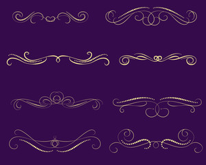 Set of decorative florish dividers, borders