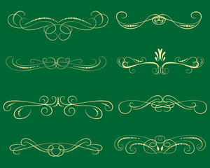 Set of decorative florish dividers, borders