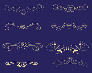 Set of decorative florish dividers, borders