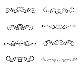 Set of decorative florish dividers, borders