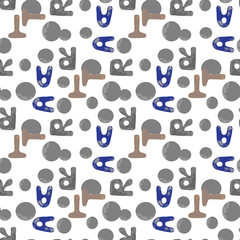 Fototapeta na wymiar Nursery seamless pattern with Alphabet letters