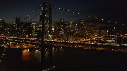 San Francisco downtown skyline aerial