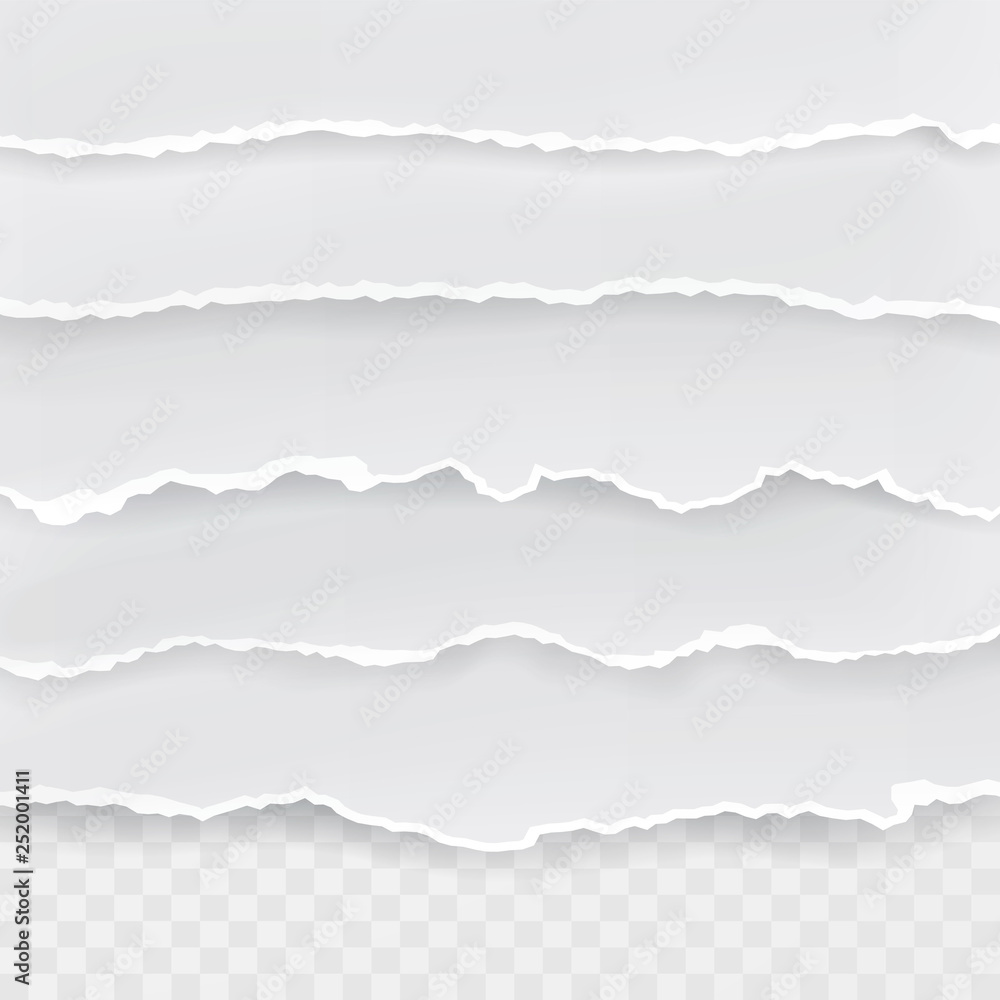 Poster vector torn hole in sheet of paper. transparent background of resulting window. template paper desig