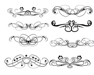 Set of decorative florish dividers, borders
