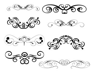 Set of decorative florish dividers, borders