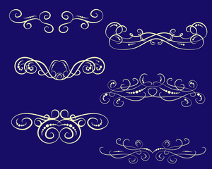 Set of decorative florish dividers, borders