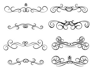Obraz premium Set of decorative florish dividers, borders