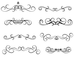 Set of decorative florish dividers, borders