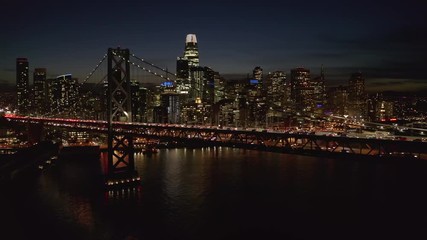 San Francisco downtown skyline aerial