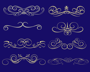Set of decorative florish dividers, borders